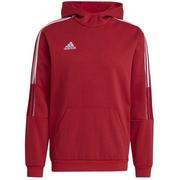 Piłka nożna - Adidas, Bluza sportowa męska, Tiro 21 Sweat Hoody GM7353, czerwony - miniaturka - grafika 1