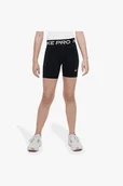 Spodnie i spodenki dla dziewczynek - Spodenki dla dużych dzieci (dziewcząt) Dri-FIT 13 cm Nike Pro - Czerń - miniaturka - grafika 1