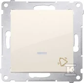 Wyłączniki światła i elektryczne - Kontakt KONTAKT_SIMON Przycisk zwierny dzwonek z podświetleniem SIMON 54 Kremowy DD1AL.01/41 - miniaturka - grafika 1