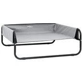 Legowiska dla psów - vidaXL Podwyższone legowisko dla psa Jasnoszare S Tkanina Oxford i stal - miniaturka - grafika 1