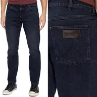 Spodnie męskie - Wrangler LARSTON SLIM TAPERED Travis GRANATOWY DżINS W32 L32 - miniaturka - grafika 1