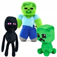 Maskotki i pluszaki - MINECRAFT ZESTAW 3w1 MASKOTKA CREEPER+ ZOMBIE + ENDERMAN TRZY MASKOTKI - miniaturka - grafika 1