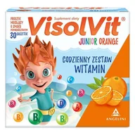 Witaminy i minerały - Angelini Visolvit Junior Orange 30 sasz. - miniaturka - grafika 1