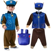 Stroje karnawałowe - Strój Przebranie Kostium Psi Patrol Chase 134/140, Hopki - miniaturka - grafika 1