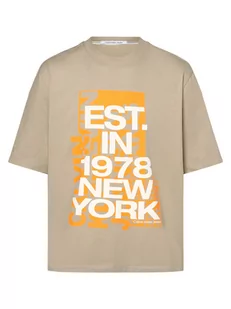 Calvin Klein Jeans - T-shirt męski, beżowy|szary - Koszulki męskie - miniaturka - grafika 1