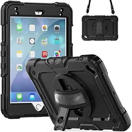 Etui do tabletów - Pad Mini 4/5 etui, wytrzymałe, odporne na uderzenia etui ochronne z uchwytem na długopis, obrotowy stojak, pasek na rękę, pasek do noszenia, etui ochronne do iPada Mini 4/5 - miniaturka - grafika 1