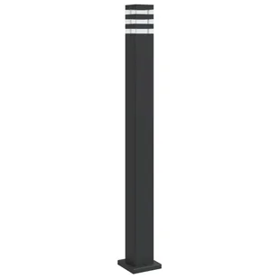 vidaXL Zewnętrzna lampa stojąca, czarna, 110 cm, aluminium - Lampy ogrodowe - miniaturka - grafika 1