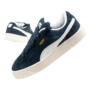 Buty sneakersy damskie Puma Suede XL Hairy skóra modne granatowe - Buty trekkingowe damskie - miniaturka - grafika 1
