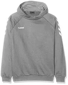 Bluzy męskie - Hummel Hmlgo Kids Cotton męska bluza z kapturem, szary, 152 - miniaturka - grafika 1