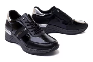 RIEKER SNEAKER N4300-00 black, półbuty damskie - Rieker - Półbuty damskie - miniaturka - grafika 1