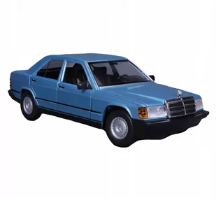 Mercedes-Benz 190E 1987 1:24 Bburago 18-21103 NIEBIESKI MODEL SAMOCHODU - Samochody i pojazdy dla dzieci - miniaturka - grafika 1