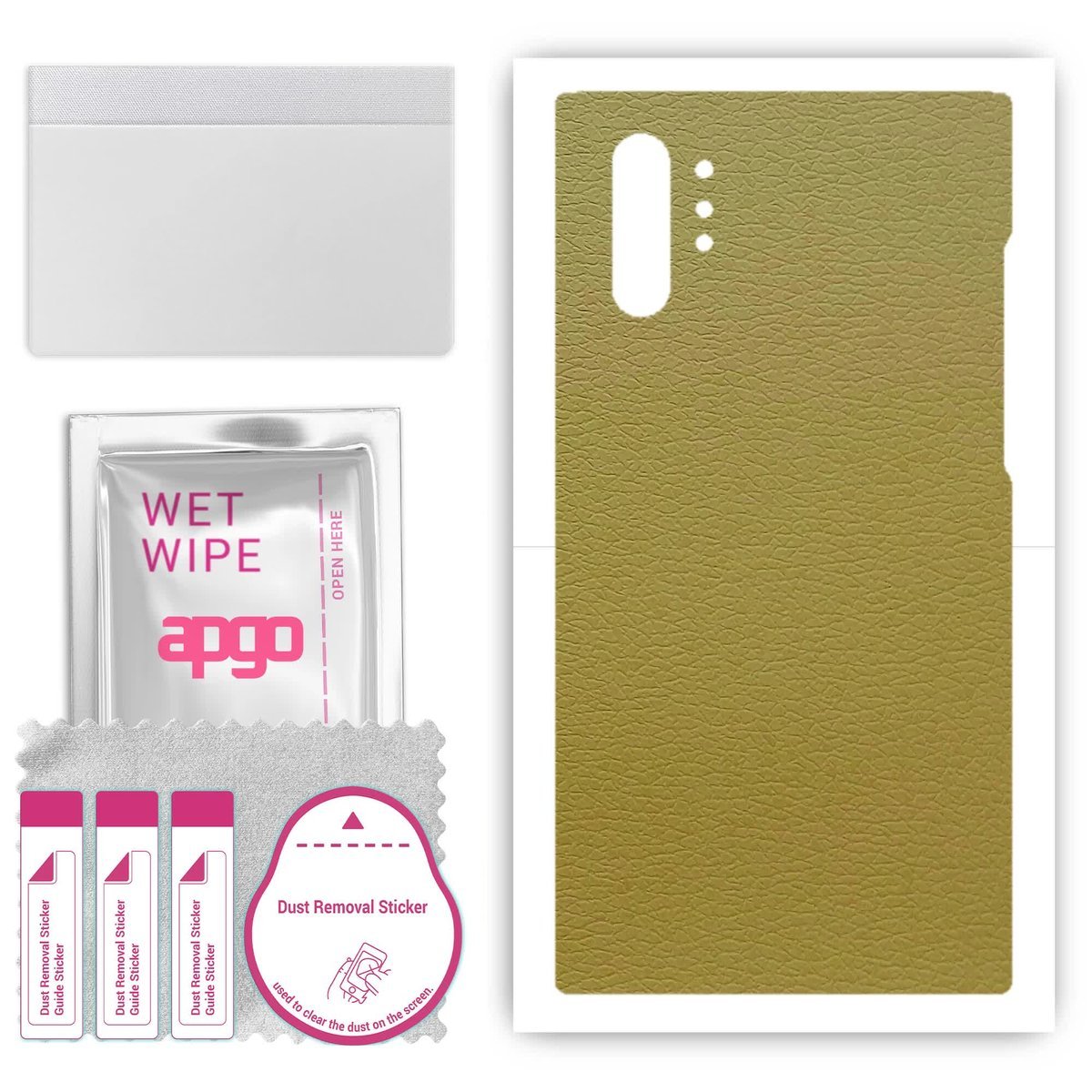 Folia naklejka skórka strukturalna na TYŁ do Samsung Galaxy Note 10 Plus 5G - Skóra Oliwkowa - apgo SKINS