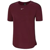 Koszulki i topy damskie - Nike Koszulka damska Np Aeroadapt Ss Top T-Shirt Dark Beetroot/Metallic Silver XL - miniaturka - grafika 1
