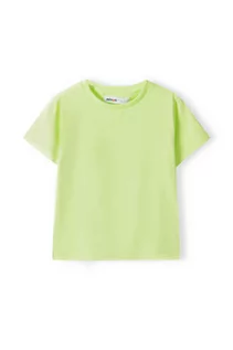 Bluzki dla niemowląt - Zielony t-shirt bawełniany basic dla niemowlaka - grafika 1