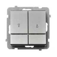 Wyłączniki światła i elektryczne - Ospel Sonata srebrny łącznik żaluzyjny ŁP-7RS/m/38 ŁP-7RS/m/38 - miniaturka - grafika 1