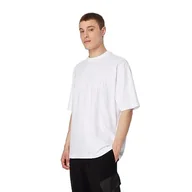 Bluzy męskie - Armani Exchange Męska bluza polo oversized Heavy Cotton Jersey Embossed Logo Jumper, biały, XXL - miniaturka - grafika 1