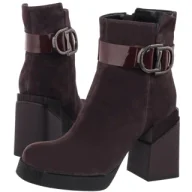 Botki damskie - Botki Bordowe DBT7183/25 BG (FO211-a) Filippo - miniaturka - grafika 1