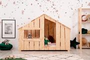 Łóżka dla dzieci i młodzieży - Łóżko dziecięce domek FRED 80x160 sosna - miniaturka - grafika 1