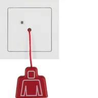 Inne akcesoria elektryczne - Berker Q.3 System przywoławczy Łącznik pociągany z ramką, biały aksamit - miniaturka - grafika 1
