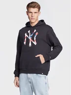 Bluzy męskie - New Era Bluza New York Yankees Double Logo 60284748 Granatowy Regular Fit - miniaturka - grafika 1