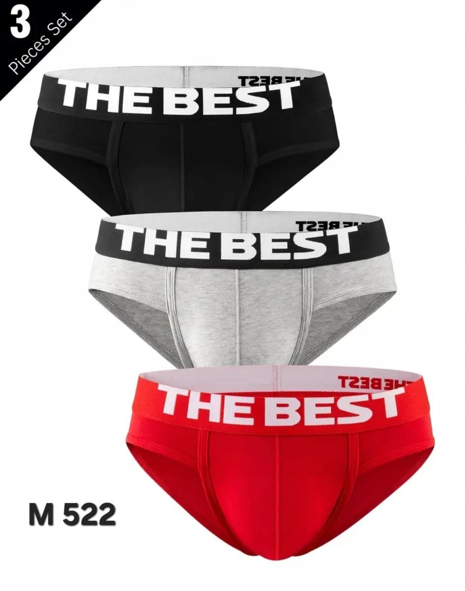 Męska bielizna, slipy/bokserki THE BEST rozmiar M, nowe 3 sztuki (522)