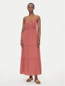 Sukienki - Vero Moda Sukienka letnia Quincy 10324588 Czerwony Regular Fit - miniaturka - grafika 1