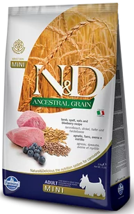 Farmina N&D Ancestral Grain canin lamb&blueberry mini adult 2,5 kg - Sucha karma dla psów - miniaturka - grafika 1