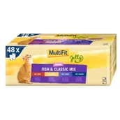 Mokra karma dla kotów - MultiFit Junior Jelly Fish & Classic Mix Zestaw mieszany 48x100 g - miniaturka - grafika 1