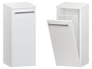 Słupek Łazienkowy ATH 30 cm K - Biały Mat - Uchwyty Chromowane - Szafki łazienkowe - miniaturka - grafika 1