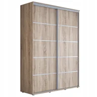 Szafy - Szafa przesuwna MAJA PLUS 130 dąb sonoma z wyposażeniem, szuflady - miniaturka - grafika 1