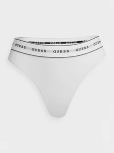 Damskie stringi GUESS CARRIE THONG - kremowe - Majtki damskie - miniaturka - grafika 1