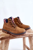 Botki damskie - Dziecięce Botki Trapery Big Star KK374130 Camel-35 - miniaturka - grafika 1