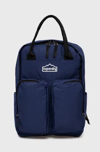 Superdry plecak damski kolor granatowy duży gładki - Plecaki - miniaturka - grafika 1