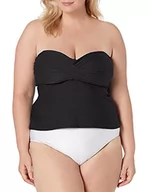 Stroje kąpielowe - Catalina Damski strój kąpielowy Tankini Twist Front, Czarny, L - miniaturka - grafika 1