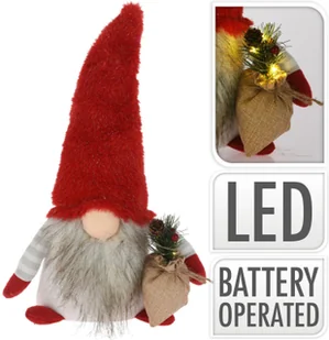 Figurka Skrzat 38cm LED czerwony - Ozdoby bożonarodzeniowe - miniaturka - grafika 1
