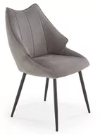 Krzesła - Krzesło tapicerowane K543 popielaty na czarnych nogach - miniaturka - grafika 1