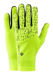 RONHILL Rękawiczki biegowe NIGHTRUNNER GLOVE fluo żółte - Rękawiczki sportowe męskie - miniaturka - grafika 1
