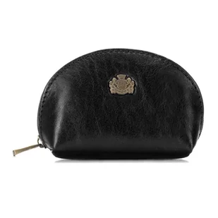 Bilonówka ze skóry półokrągła czarna - Portfele Bilonówka ze skóry półokrągła czarna - Portfele - miniaturka - grafika 1