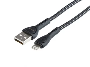 Kabel MYWAY do ładowania i synchronizacji, w oplocie z mikrofibry, podświetlenie LED, 200 cm, USB Lightning - Ładowarki samochodowe - miniaturka - grafika 1