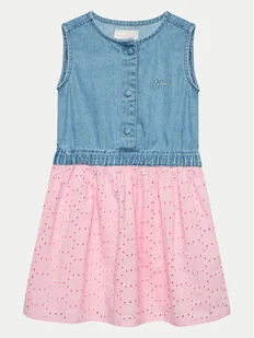Guess Sukienka codzienna K4GK19 D5BQ0 Kolorowy Regular Fit - Sukienki i spódniczki dla dziewczynek - miniaturka - grafika 1