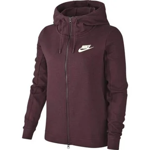 Nike Damska kurtka z kapturem Optic Full Zip Burgundowa Crush/Sailing XS - Kurtki damskie - miniaturka - grafika 1