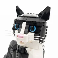 Klocki - Kocie Wąsy do LEGO 21349 Tuxedo Cat / Czarno-Biały Kot - miniaturka - grafika 1