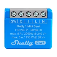 Systemy inteligentnych domów - Shelly Sterownik  1 Mini Gen4 Zigbee/Matter - miniaturka - grafika 1