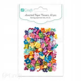 DPCraft KWIATY PAPIEROWE, 60 SZT. MIX - Scrapbooking - miniaturka - grafika 1