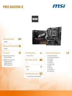 Płyta główna Płyta główna PRO A620M-E AM5 2DDR5 HDMI/M2 mATX - Płyty główne - miniaturka - grafika 7