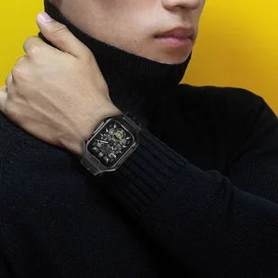 Kingxbar CYF136 2w1 pancerne etui Apple Watch SE, 6, 5, 4 (44 mm) ze stali nierdzewnej z paskiem czarne - Akcesoria do smartwatchy - miniaturka - grafika 7