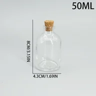 Pozostałe akcesoria kosmetyczne - TEMU 1 Szt./2 Szt. 30 Ml/50 Ml/100 Ml Pusty Przezroczysty Szkło korkowe Aromat Relaksowy Płynny Pręt Szkło Butelka Życzenia Butelka Driftera - miniaturka - grafika 1