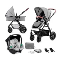 Wózki dziecięce - Wózek wielofunkcyjny KINDERKRAFT Moov 3w1 Mink Pro Szary - miniaturka - grafika 1