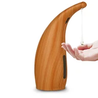 Mydelniczki i dozowniki mydła - Automatyczny dozownik mydła 300 ml bezdotykowy dozownik mydła na podczerwień (1 sztuka, jasne usłojenie drewna) - miniaturka - grafika 1