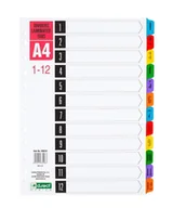 Teczki i skoroszyty - D.rect Przekładki kartonowe 1-12 index laminowany - miniaturka - grafika 1